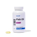 MAJOR Oméga-3 Huile de poisson - Supplément huile de poisson 1000mg - 100 Softgels (1-pack)