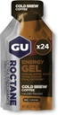 GU Energy Roctane Ultra Endurance Energy Gel, végétalien, sans gluten, sans casher et sans laiterie nutrition sportive pour la course, le vélo, la randonnée ou le ski, Cold Brew 2X caféine (24 paquets)