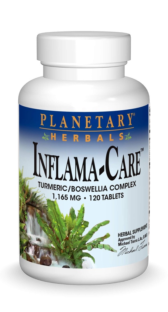 Planetary Herbals Inflama-Care 1165mg Turmeric/Boswellia Complex - 120 Tablets