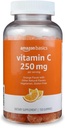 Amazon Basics Vitamin C 250 mg Gummies, Orange, 150 Count (2 per Serving), Immune Health (Previously Solimo)