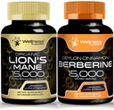 WELLNESS LABSRX Lions Mane Capsules et Berberine Capsules