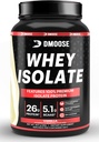 DMoose Whey Isolate Protéines Poudre I 26 g Protéines I 5.1g BCAAS I Sans gluten J'aide à maintenir la masse musculaire et diminuer le temps de récupération I Chocolat et vanille I 30 portions