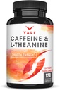 VALI Caféine 50mg & L Theanine 100mg - Pilules de caféine & L-Theanine pour Smart Smooth Energy & Focus Supplément. Nootropic Cerveau Booster Soutien cognitif Stack & Focused Clarity. 120 Capsules de Veggie