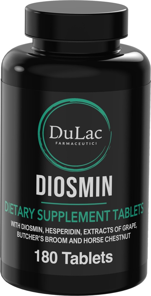 Dulàc - Diosmin Hespéridin 1000mg Complément diététique 180 comprimés, enrichis d'extrait de châtaigne de cheval et de bouleaux