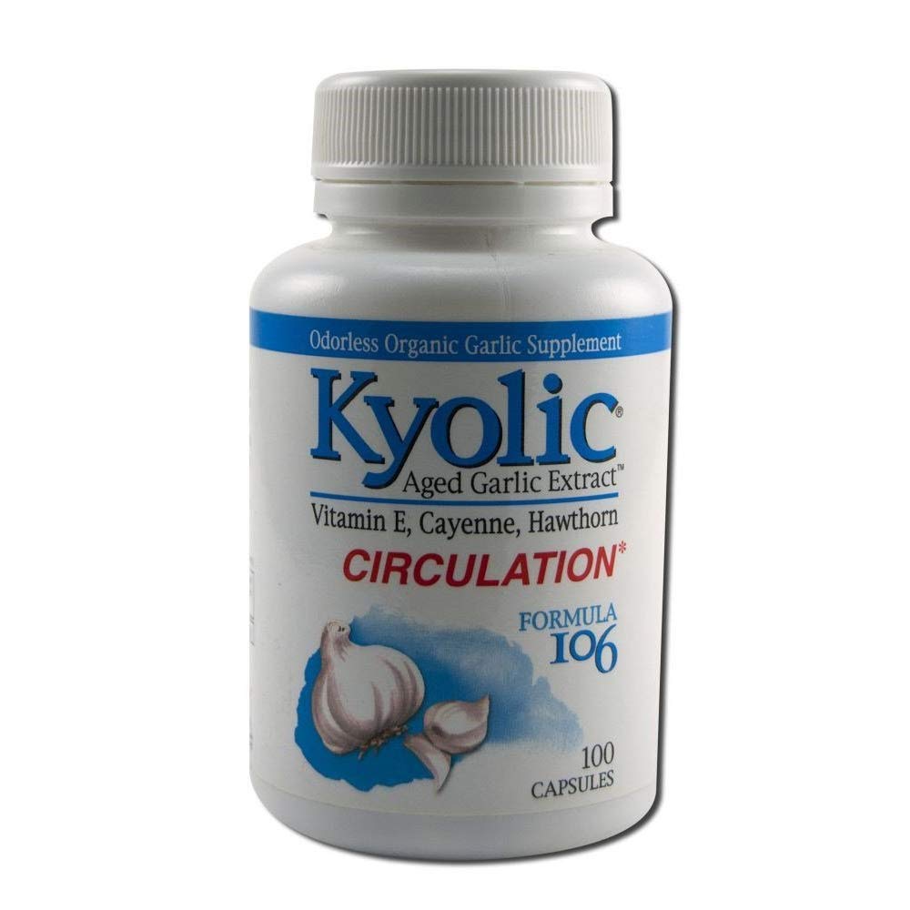 Kyolique - Formule 106 Extrait d'ail vieilli pour la circulation - 3 boîtes de 100 capsules (300 capsules Total)
