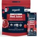 Organifi Red Juice - Poudre d'énergie réduit les crashes de l'après-midi et stimule la digestion et le système immunitaire, 15 Go Packets