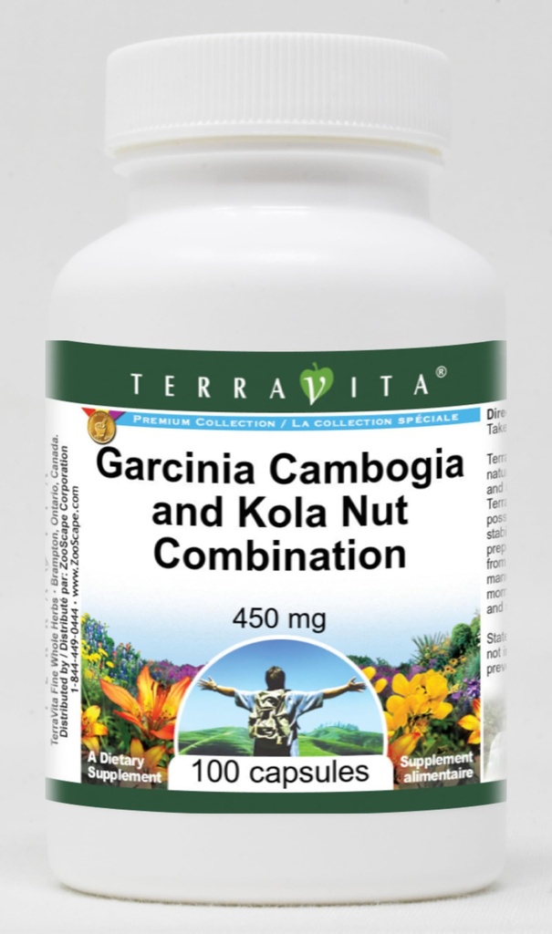 Garcinia Cambogia and Kola Nut Combination - 450 mg (100 Capsules, ZIN: 516377)
