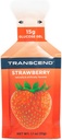 Transcend Foods Strawberry Gel (1.1 oz, Pack of 10) Fast-Acting Carb Gel Strawberry Flavor – Caffeine Free, Gluten Free