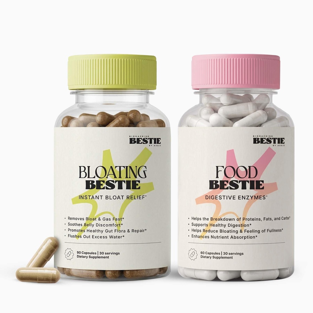 Biohacking Bestie - Bloating + Food Bestie Bundle - 150 Capsules