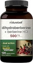 NatureBell Dihydroberberine avec HCl berbère 500mg, 120 Capsules de Véggies.