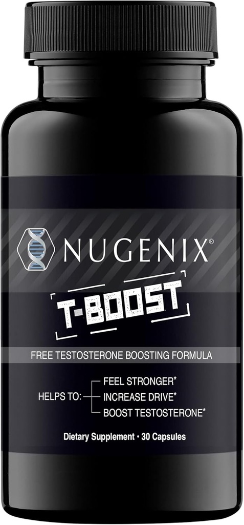 Nugenix T Boost - Free Testosterone Booster Supplement for Men, 30 Count