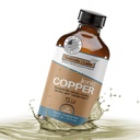 Ionic Copper Drops 30 PPM – Premium Bioavailable Liquid Copper Supplement for General Wellness & Trace Mineral Support – Amber Glass Bottle with Dropper – 16 fl oz