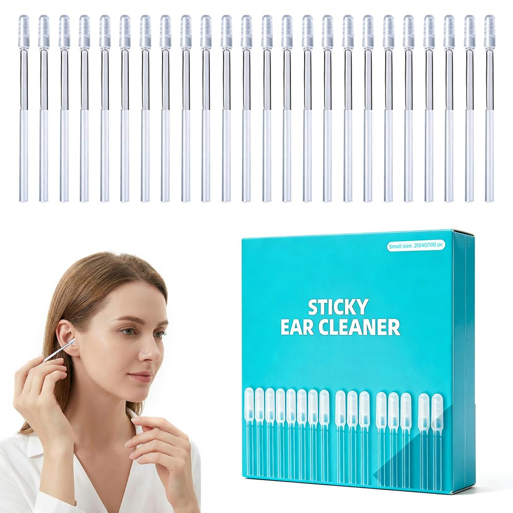Reusable Sticky Ear Cleaning Stick, 2026 Upgraded Earwax Removal Adhesive Swabs, Gentle Ear Wax Removal Tools for Adults, Home (1 Set/24 PCS)