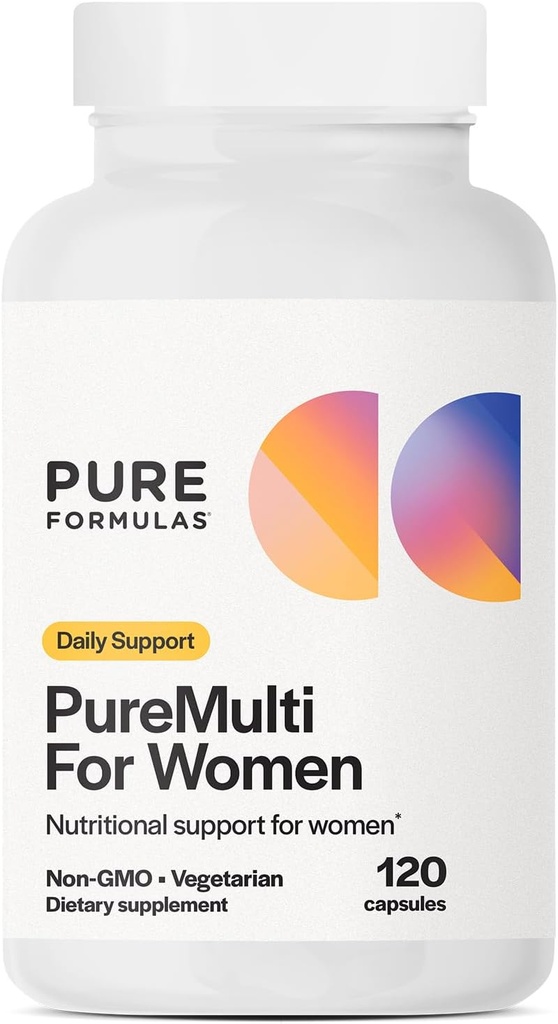 PureFormulas PureMulti pour les femmes - Multivitamine globale pour les femmes avec des nutriments essentiels et soutien à base de plantes femmes Multivitamines quotidiennes pour le soutien nutritionnel Non-OGM - 120 Capsules