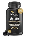 Supplément 6-en-1 Shilajit 300mg, complément de soutien à l'humeur et à l'énergie avec 60mg Pure Ashwagandha, Rhodiola Rosea Panax Ginseng pour le soutien immunitaire, la mémoire et le focus, 85+ Trace Minerals, 60 Capsules
