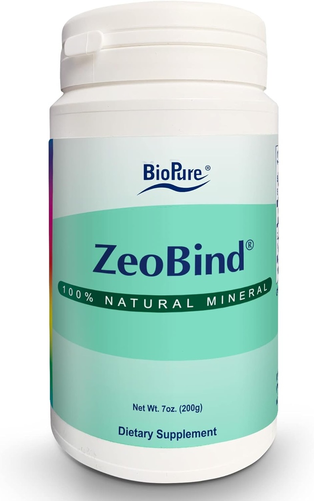 BioPure ZeoBind – Mélange minéral 100% naturel de Clinoptilolite et de poudre de mordenite qui détoxe et nettoie l'organisme pour soutenir l'immunité, la santé gastro-intestinale et l'équilibre microbiome – 200g