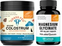 Sandhu's Colostrum Powder & Magnesium Glycinate Complex with Quercetin Capsules | Supports Gut, Immune Health & Quality Sleep