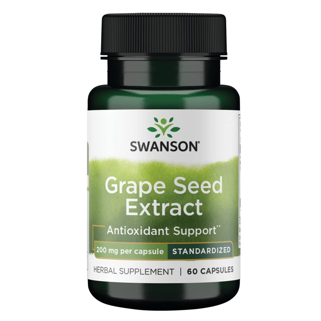 Swanson HI Pot Graines de raisins EXT STD 200MG 60CP