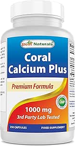 Meilleurs Calcium Coral Naturel Plus 1000 mg 250 Capsules