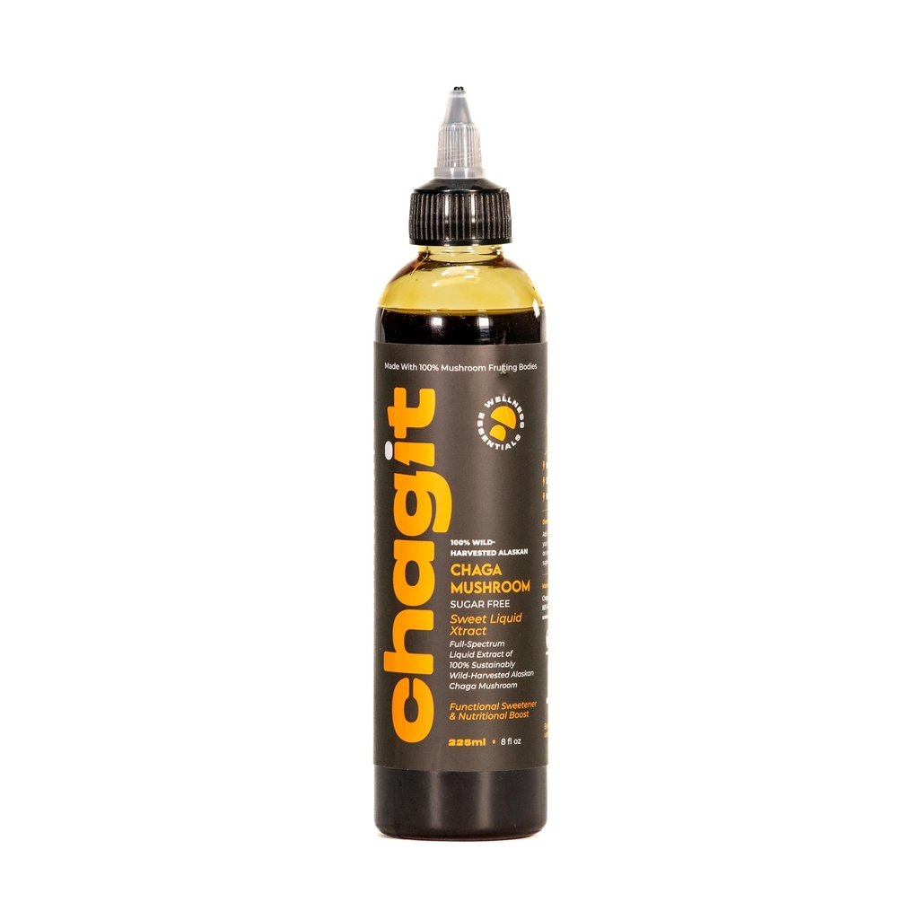 SLX - Pure Chaga - Shroom Juice - Wild Harvested Alaskan Chaga Mushroom Extract Concentrate - Liquid Extract (8 fl oz)