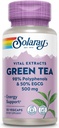 SOLARAY Potence garantie Extrait de feuille de thé vert double résistance, Veg Cap (Btl-Plastique) 500mg