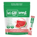 Let'z Go Clean Energy Drink Mix – Natural Caffeine Packets, Vitamins C + D, Electrolytes, Sugar-Free, Zero Calories | Anytime Energy | 15 Count (Watermelon)