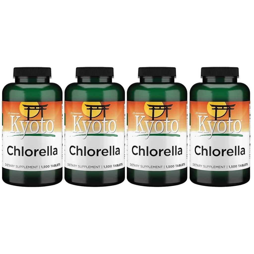 Swanson Chlorella 194 mg 1500 Tabs (4 Pack)