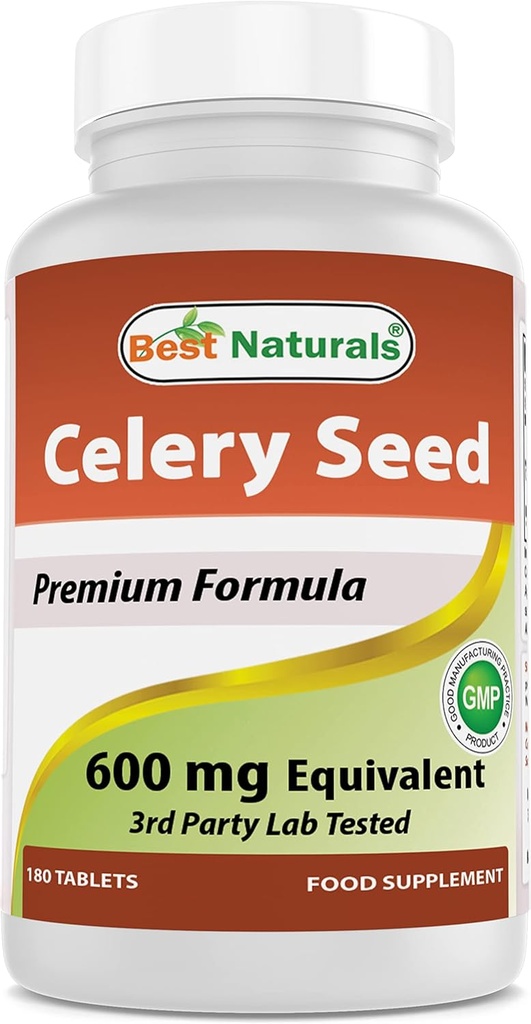 Meilleures graines de céleri naturelles 600 Mg Comprimé, 180 Nombre (817716014401)
