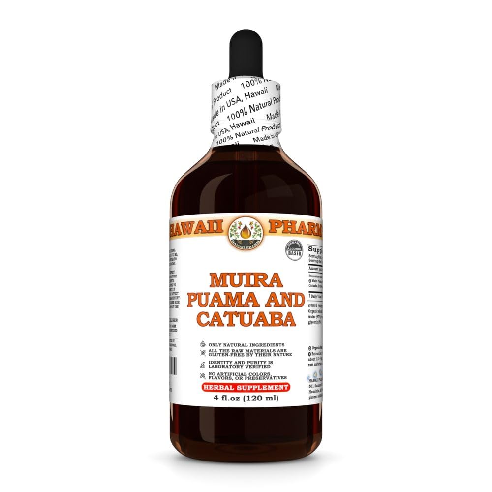 Muira Puama and Catuaba Tincture, All Natural, Vegan, Pure Liquid Extract - 4 fl.oz