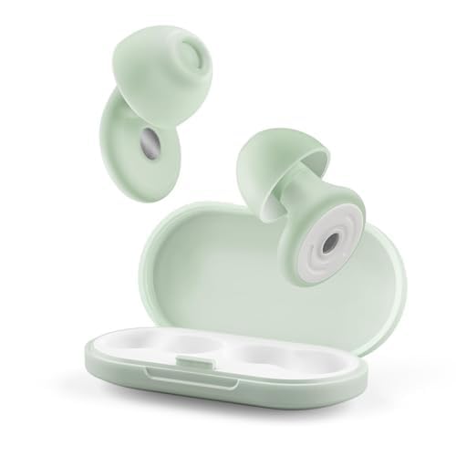Ear Plugs for Sleeping,30dB Earplugs for Noise Reduction | Comfortable Fit Earplugs, 4 Sizes of Reusable Soft Silicone Earplugs