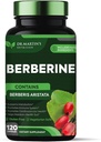 Potent 1200mg Berberine supplément de 120 capsules de Berberine HCL pour le métabolisme du glucose.