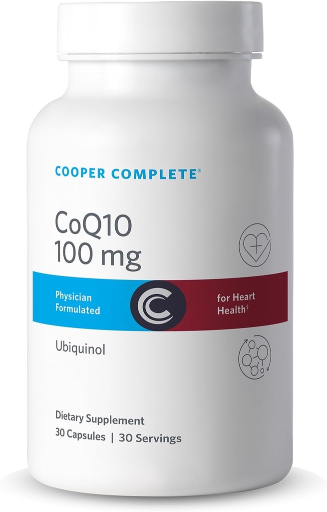 Cooper Complete - CoQ10 100 mg - CoEnzyme10 Ubiquinol Supplement - 30 Capsules Pack of 1