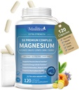 Complexe de magnésium Glycinat de magnésium chélaté avec/malate, extrait de taurate et d'herbe pour soutenir le sommeil, le muscle, le cortisol et la santé cardiaque, sans gluten, végétalien, non OGM, absorption élevée, 120 capsules