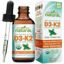 Pourquoi pas la vitamine biologique naturelle D3 K2 (MK-7) gouttes liquides, 5000 UI de D3 sublingual avec huile de noix de coco MCT, pour les os et les dents forts, le coeur et le soutien immunitaire