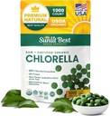 Sunlit Best USDA Organic Premium Chlorella Comprimés 1000 Count.
