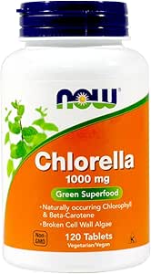 Chlorella 1000mg 120 comprimés (paquet de 2)