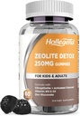 Détox zéolite pour les enfants Gummies avec charbon activé, Clinoptilolite Zeolite avec vitamine B12 & D3 pour les enfants et les adultes, supplément zéolite à croquer pour Gut & Immune Support, Blueberry Flavor, 60 Ct