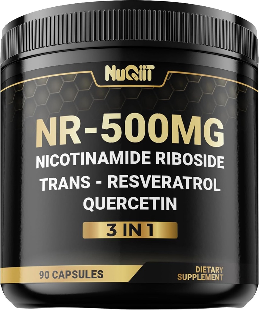 NAD+ Supplément avec nicotinamide Riboside, resvératrol, Quercetin - 90 Nombre - 90 jours d'approvisionnement