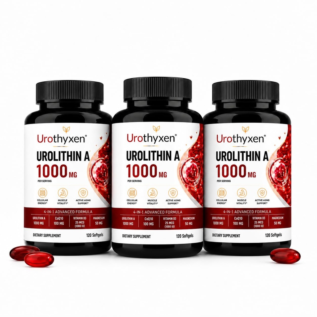 Urolithin A Supplement 1000mg Softgels, Support for Muscle Recovery - 3PCS