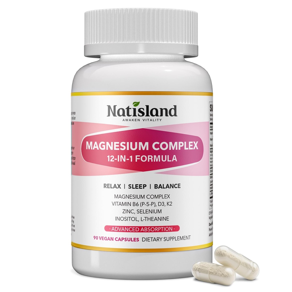12 in 1 Magnesium Complex for Women – Bone Health & Hormonal Balance, 90CT