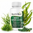 Supplément Phytoplancton Omega 3 Marine – Capsules d'algues à base végétale pour l'énergie, le focus et le soutien cellulaire – Superfood végétalien pour la santé du cerveau, du coeur et de la peau – 1000mg – 60 Capsules végétaliennes