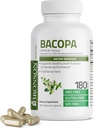 Bronson Bacopa soutient la fonction cérébrale saine et la performance mentale, Herbe traditionnelle, non-OGM, 180 capsules végétariennes