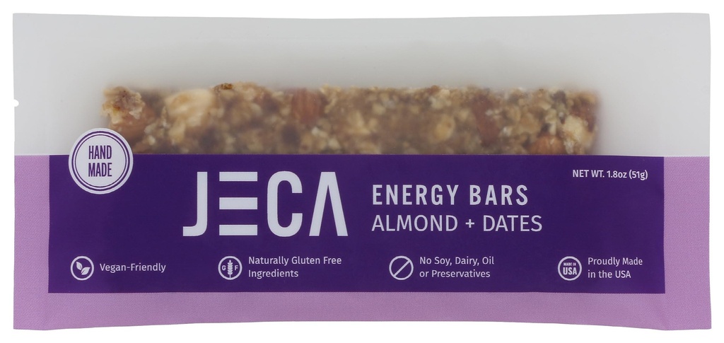 Jeca, Energy Bar Almond Dates, 1.8 Ounce