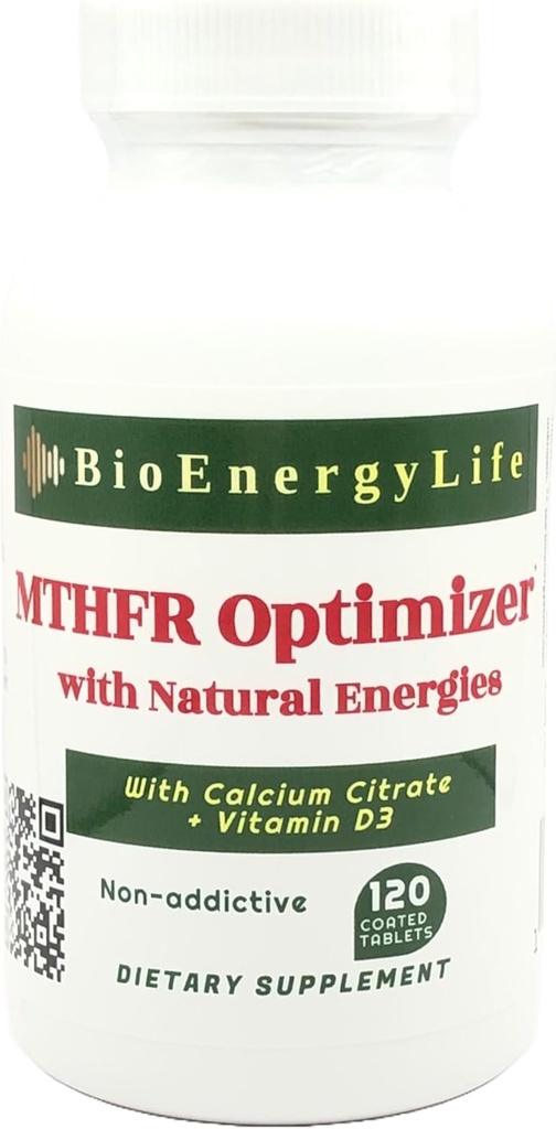 Optimisateur MTHFR - 120 comprimés - avec fréquences naturelles du MTHFR, du MTR et du MTRR pour soutenir la production de méthylation, de 5-MTHF et de B12