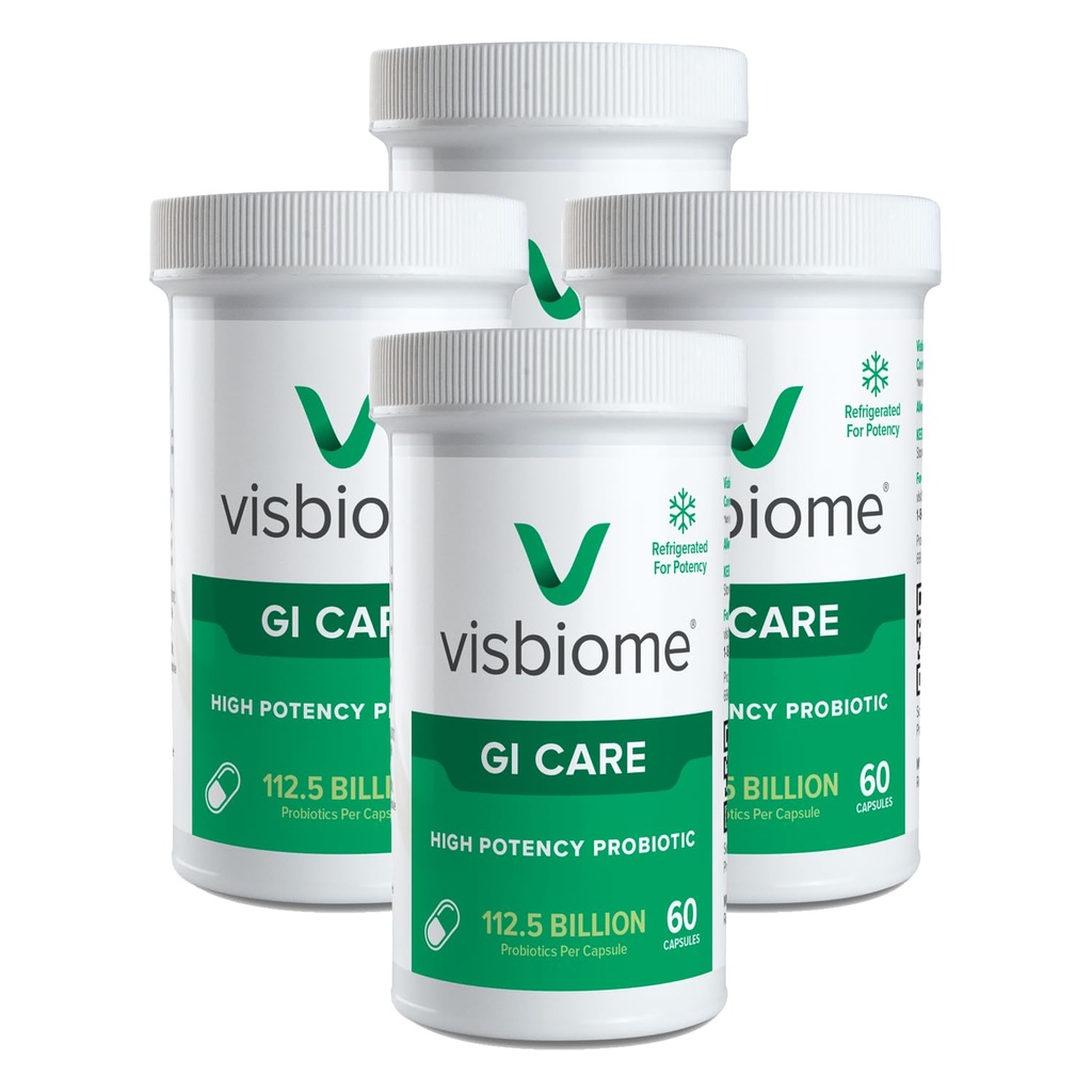 Visbiome® GI Care - Probiotique à haute puissance - 112.5 milliards de CFU Probiotiques vivants, Formulation originale De Simone, Fabriqué aux États-Unis, 240 capsules.