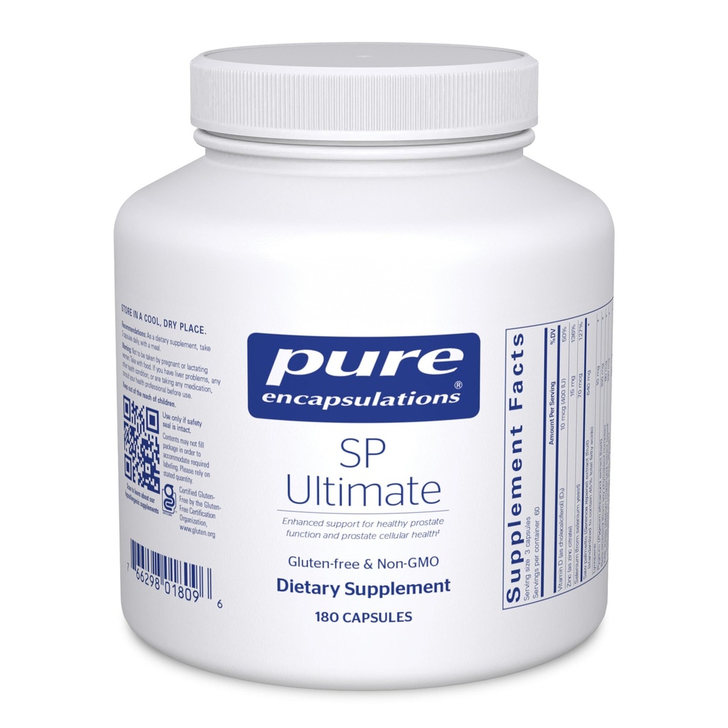 Encapsulations pures SP Ultimate de renforcer le soutien à la fonction de la prostate et à la santé cellulaire de la prostate*