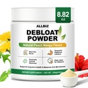 Debloat Powder – Electrolytes, Enzymes & Herbal Blend for Digestion, Bloating Relief & Water Retention in Men & Women, Peach Mango, 250g