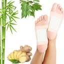 Drainage lymphatique Ginger Foot Pads 50 Pads - Ginger Oil Foot Patchs Deep Cleansing Aides au sommeil soulager le stress et la fatigue améliorer la qualité du sommeil