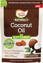 Délices sains naturels, huile de noix de coco Mâches douces, favorise le métabolisme sain, aide à contrôler l'appétit, délicieuse saveur de caramel de noix de coco, 30 comte