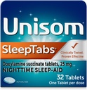 Unisom SleepTabs, Aide au sommeil de nuit, Doxylamine Succinate, 32 comprimés
